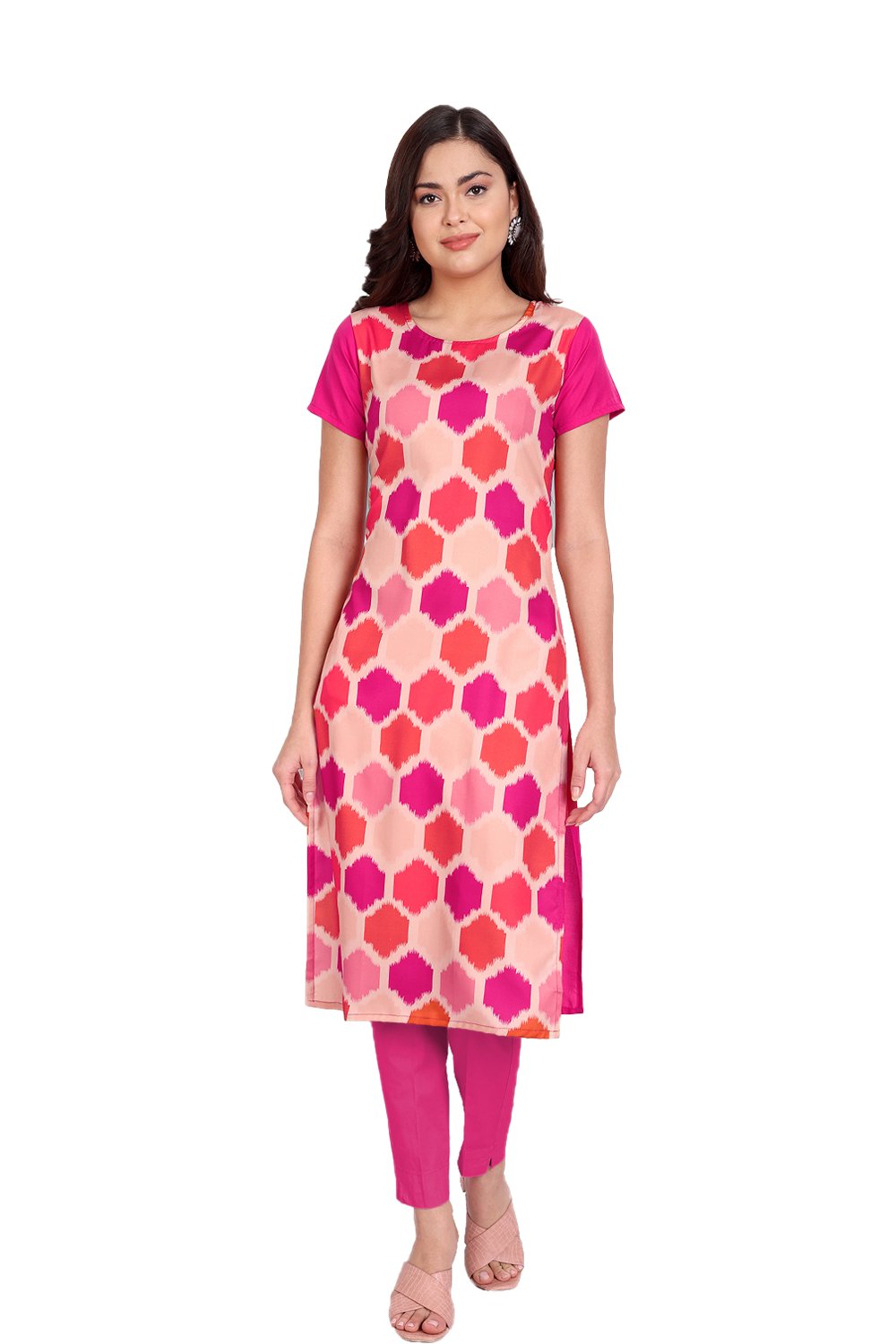 Crape Kurti 3 Regular Wear Crepe Wholesale Printed Kurti 
